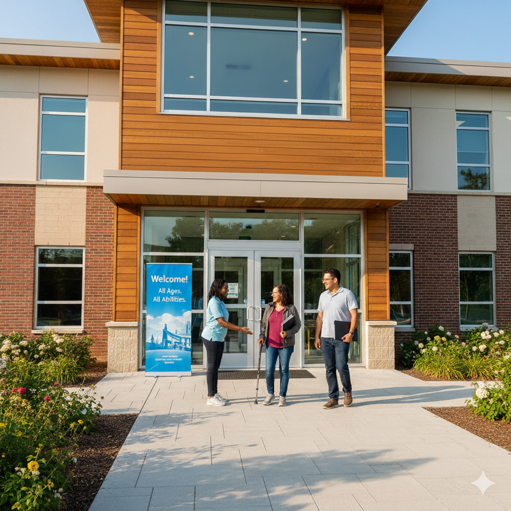 Exterior and welcoming entrance of 2nd Home Day Hab Center